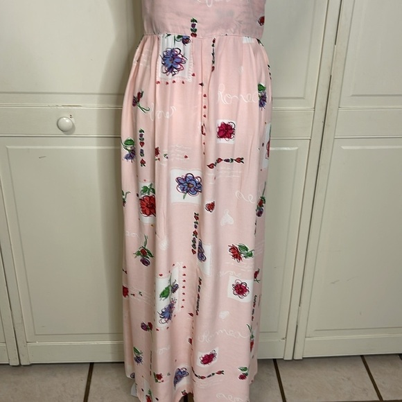 ROMEO ROMEO Pink Floral Maxi Dress With Pockets Size M - Picture 9 of 11
